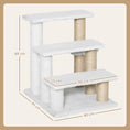 Load image into Gallery viewer, Pet Stair, Cat Tree with 3-step Climb Ladder, Scratching Posts, Platforms, Toy Ball, for Indoor Elderly Cats Kittens, White

