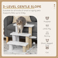 Load image into Gallery viewer, Pet Stair, Cat Tree with 3-step Climb Ladder, Scratching Posts, Platforms, Toy Ball, for Indoor Elderly Cats Kittens, White
