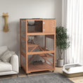 Load image into Gallery viewer, PawHut Catio, Outdoor Cat Enclosure House, Wooden Feral Cat Shelter on Wheels, Cat Cage with Hammock, Platforms Ramps, and Weather Protection Asphalt Roof, 34", Orange
