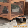 Load image into Gallery viewer, PawHut Catio, Outdoor Cat Enclosure House, Wooden Feral Cat Shelter on Wheels, Cat Cage with Hammock, Platforms Ramps, and Weather Protection Asphalt Roof, 34", Orange
