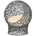 Load image into Gallery viewer, Cat Bed, Elevated Rope Weave Cat Egg Chair with Cushion, Handwoven Kitty House with Stand for Indoor Kittens, Violet
