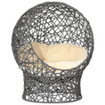 Load image into Gallery viewer, Cat Bed, Elevated Rope Weave Cat Egg Chair with Cushion, Handwoven Kitty House with Stand for Indoor Kittens, Violet
