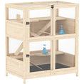 Load image into Gallery viewer, Wooden Hamster Cage, 4 Tier Small Animal Cage with Mesh Flip Roof, Pull-Out Tray, Huts, Seesaws, Ramps and Water Bottles, Hamster Habitat for Dwarf Syrian Mice Gerbil, 33" x 21" x 36"
