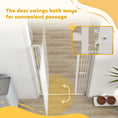 Load image into Gallery viewer, 59"H Extra Tall Cat Gate, 30"-41"W Steel Pet Gate for Doorway, Hallway, Pressure Mounted Kit No Drilling Dog Gate with 1.4" Extra Narrow Gap, 2.8" & 5.5" Extensions, White
