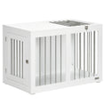 Load image into Gallery viewer, Dog Crate Furniture, 31.5" Dog Kennel Furniture Side End Table with Double Doors, for Medium Dogs, White
