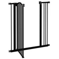 Load image into Gallery viewer, Pressure Fit Dog Stair Gate No Drilling Safety Gate Auto Close for Doorways, Hallways, 74-87cm Adjustable, 94cm Tall, Black
