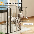 Load image into Gallery viewer, 6 Panels Dog Playpen, 27"W x 39.5"H Heavy Duty Pet Fence with Door & Strap for Indoor Outdoor Backyard Garden, Portable & Foldable Puppy Pet Pen for Large Dogs
