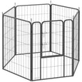 Load image into Gallery viewer, 6 Panels Dog Playpen, 27"W x 39.5"H Heavy Duty Pet Fence with Door & Strap for Indoor Outdoor Backyard Garden, Portable & Foldable Puppy Pet Pen for Large Dogs
