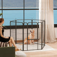 Load image into Gallery viewer, 6 Panels Dog Playpen, 27"W x 39.5"H Heavy Duty Pet Fence with Door & Strap for Indoor Outdoor Backyard Garden, Portable & Foldable Puppy Pet Pen for Large Dogs
