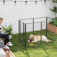 Load image into Gallery viewer, 6 Panels Dog Playpen, 27"W x 39.5"H Heavy Duty Pet Fence with Door & Strap for Indoor Outdoor Backyard Garden, Portable & Foldable Puppy Pet Pen for Large Dogs
