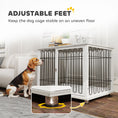 Load image into Gallery viewer, 35in Dog Crate Furniture with Washable Cushion, Indoor Dog Kennel End Table with Adjustable Feet for Medium Dogs, Grey
