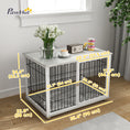 Load image into Gallery viewer, 35in Dog Crate Furniture with Washable Cushion, Indoor Dog Kennel End Table with Adjustable Feet for Medium Dogs, Grey

