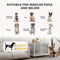 Load image into Gallery viewer, 35in Dog Crate Furniture with Washable Cushion, Indoor Dog Kennel End Table with Adjustable Feet for Medium Dogs, Grey
