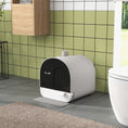 Gallery viewerに画像を読み込む, Large Cat Litter Box with Lid, Enclosed Kitty Litter Box with Slide-out Tray, Scoop, Filter, Light Grey
