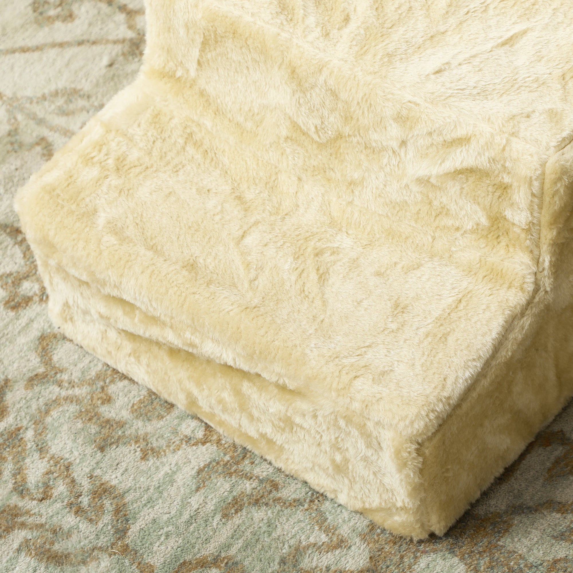Dog Steps for Sofa, 3 Steps Dog Stairs, Pet Stairs, with Washable Plush Cover, for Small Breeds, Cats - Beige