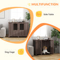 Load image into Gallery viewer, Dog Crate Furniture End Table, Pet Kennel for Extra Large Dogs with Magnetic Door Indoor Animal Cage, Purple, 114 x 60 x 82 cm
