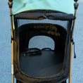 Load image into Gallery viewer, Dog Stroller with Rain Cover, Foldable Dog Pram, 4 Wheels Pet Pushchair with Safety Leashes, for Small, Miniature Dogs, Cats - Green
