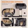 Load image into Gallery viewer, Extra Large Cat Tree Tower with Dual Baseboard, 79-Inch Heavy Duty Cat Tree for Indoor Large Adult Big Kittens with 5 Scratching Posts, 2 Condos, 2 Top Perches, Hammock, Self-Grooming Brush
