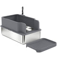 Load image into Gallery viewer, Stainless Steel Sifting Litter Box for Pine Pellets, Large Metal Litter Box with Sifter Tray, High-Sided, Anti-Leakage, Odor Control, Litter Pedal, Metal Scoop, 10 Pee Pads, 22.8"x14.6"x11.8"
