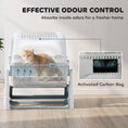 Load image into Gallery viewer, Cat Litter Box with Lid, Enclosed Cat Litter Box with Deodorization Bag & Drawer Pan, High Sides & Flip-to-Clean, Multi-Entry Design, Odor Control, Light Blue
