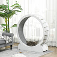 Load image into Gallery viewer, Cat Treadmill, Cat Exercise Wheel, 39.4 inch Kitten Running Wheel with Brake, Carpeted Runway for Exercise - White
