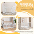 Load image into Gallery viewer, 24"H Foldable Dog Gate, 3 Panels Freestanding Pet Gate Barriers Indoor with Support Feet, Puppy Fence for Small Dogs, White
