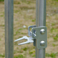 Load image into Gallery viewer, Galvanized Large Metal Chicken Coop Cage Walk-in Enclosure Poultry Hen Run House Playpen Rabbit Hutch with Cover for Outdoor Backyard 9.2' x 12.5' x 6.5' Silver
