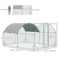 Load image into Gallery viewer, Galvanized Large Metal Chicken Coop Cage Walk-in Enclosure Poultry Hen Run House Playpen Rabbit Hutch with Cover for Outdoor Backyard 9.2' x 12.5' x 6.5' Silver
