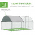 Load image into Gallery viewer, Galvanized Large Metal Chicken Coop Cage Walk-in Enclosure Poultry Hen Run House Playpen Rabbit Hutch with Cover for Outdoor Backyard 9.2' x 12.5' x 6.5' Silver
