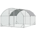 Load image into Gallery viewer, Galvanized Large Metal Chicken Coop Cage Walk-in Enclosure Poultry Hen Run House Playpen Rabbit Hutch with Cover for Outdoor Backyard 9.2' x 12.5' x 6.5' Silver

