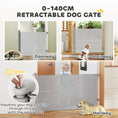 Load image into Gallery viewer, Retractable Stair Gate for Dogs, Extra Wide Dog Gate Extends Up to 140 cm Wide, 86.5 cm Tall, for Doorways, Stairways, Hallways, Indoor and Outdoor, Grey
