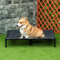Load image into Gallery viewer, Large Raised Dog Bed Cat Elevated Lifted Cooling Portable Camping Basket Outdoor Indoor Mesh Pet Cot Metal Frame Black
