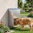 Load image into Gallery viewer, 50lbs Automatic Dog Feeder, Galvanized Gravity Pet Feeder with Lockable Clear Door, Indoor and Outdoor Use, Wall Mountable, Portable Handles, Auto Dog Food Dispenser for Large Breeds
