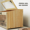 Load image into Gallery viewer, 22"L Hamster Cage, Small Animal Cage with Openable Top & Transparent Acrylic Windows, Hamster Enclosure with Hut, Seesaw, Ladder, for Dwarf Hamster, Gerbil, Natural Wood
