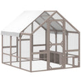 Load image into Gallery viewer, Large Wooden Chicken Coop for 8-10 Hens, Walk-in Chicken Run with Waterproof Cover, Nesting Boxes and Perches, Outdoor Poultry Cage Rabbit Hutch for Backyard, 83" x 73" x 73", Light Brown
