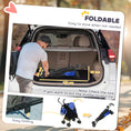 Load image into Gallery viewer, Pet stroller for Miniature Dogs, Foldable Dog Stroller with Shoulder Strap, 4 Wheels Pet Pram with Storage Bag, Cup Holder, Dark Blue
