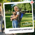 Load image into Gallery viewer, Pet stroller for Miniature Dogs, Foldable Dog Stroller with Shoulder Strap, 4 Wheels Pet Pram with Storage Bag, Cup Holder, Dark Blue
